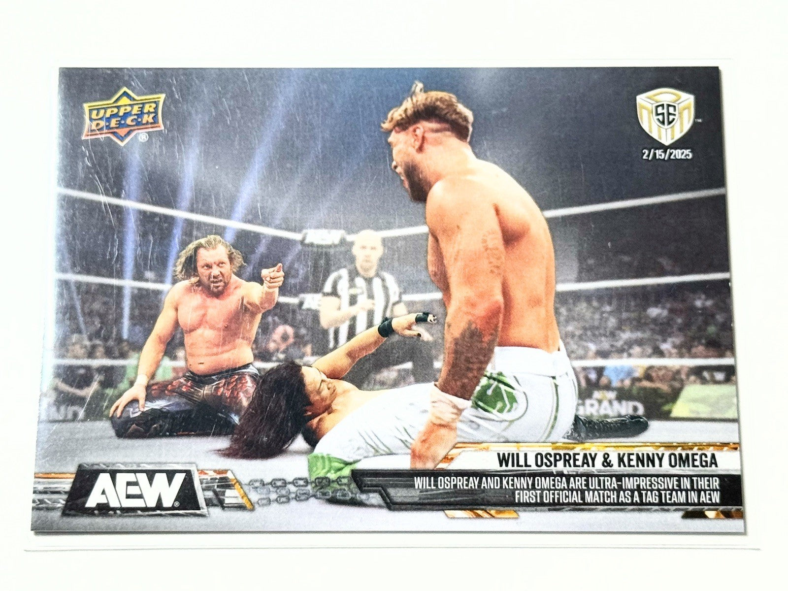 2025 Upper Deck AEW Match Dated Moments Kenny Omega & Will Ospreay Australia Card #7