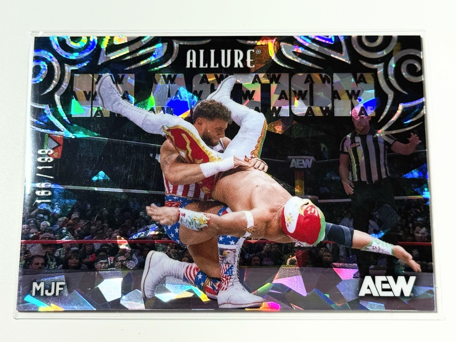 2026 Upper Deck AEW Allure MJF In Action AEW Logo /199 Card #97