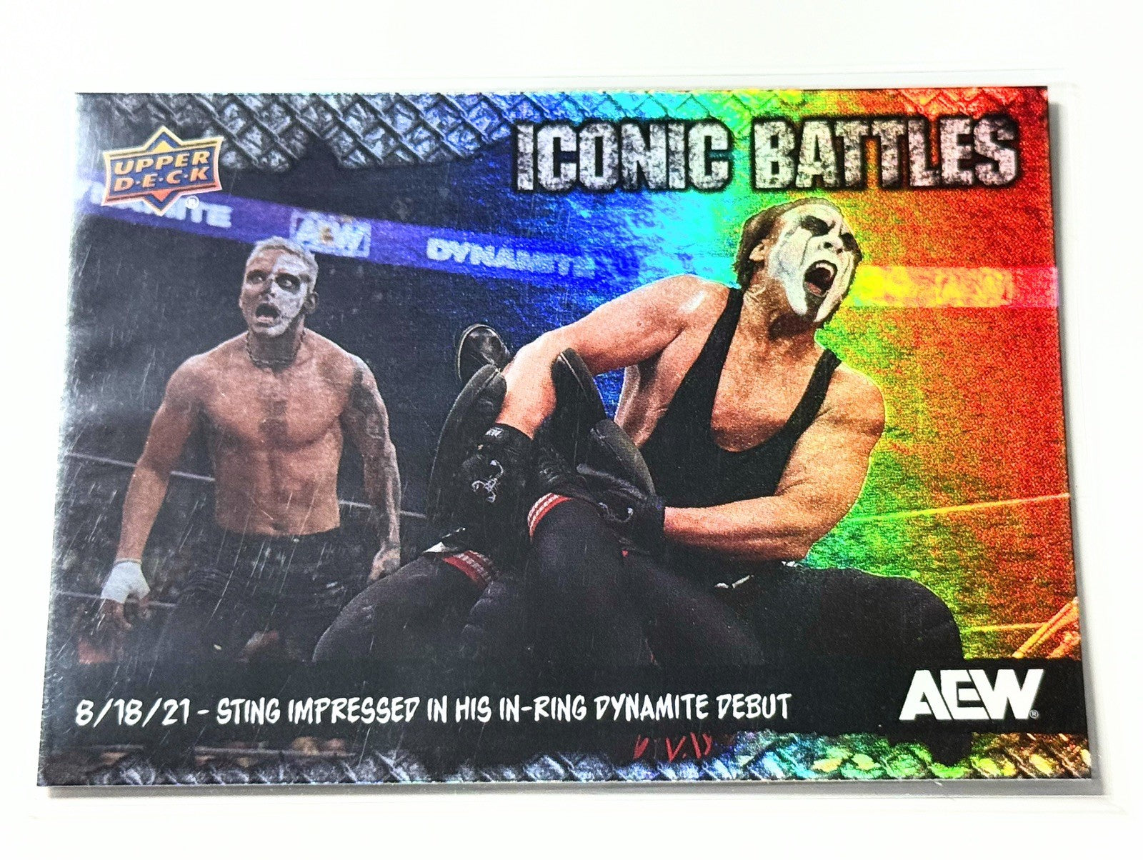 2024 Upper Deck AEW The Icon Sting Iconic Battles Darby Card IB-3