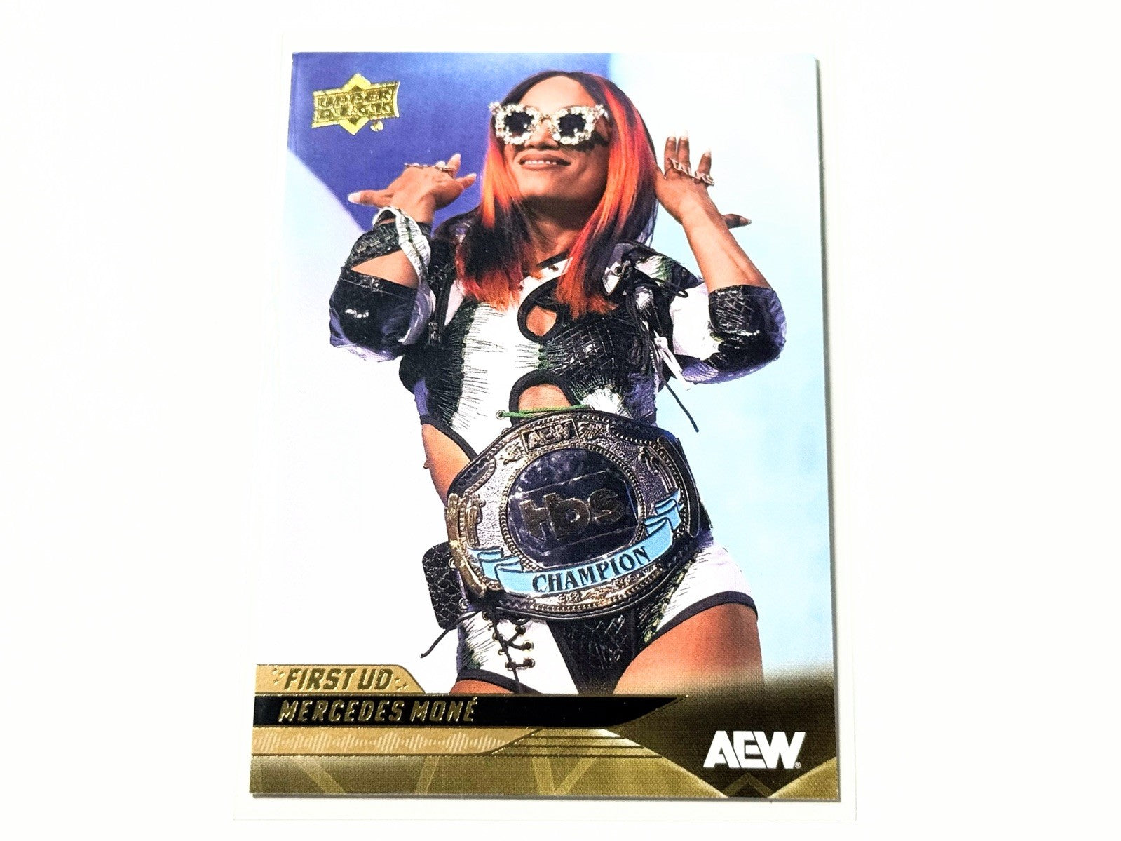 2025 Upper Deck AEW Flagship Mercedes Mone First UD Gold Parallel Card #64