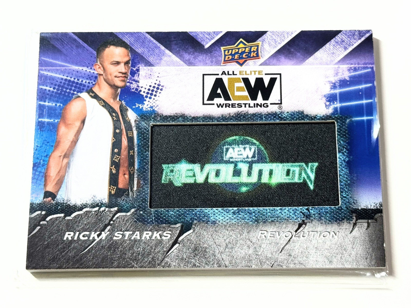 2024 Upper Deck AEW Flagship Ricky Starks Manufactured Patch Card AMP-RV