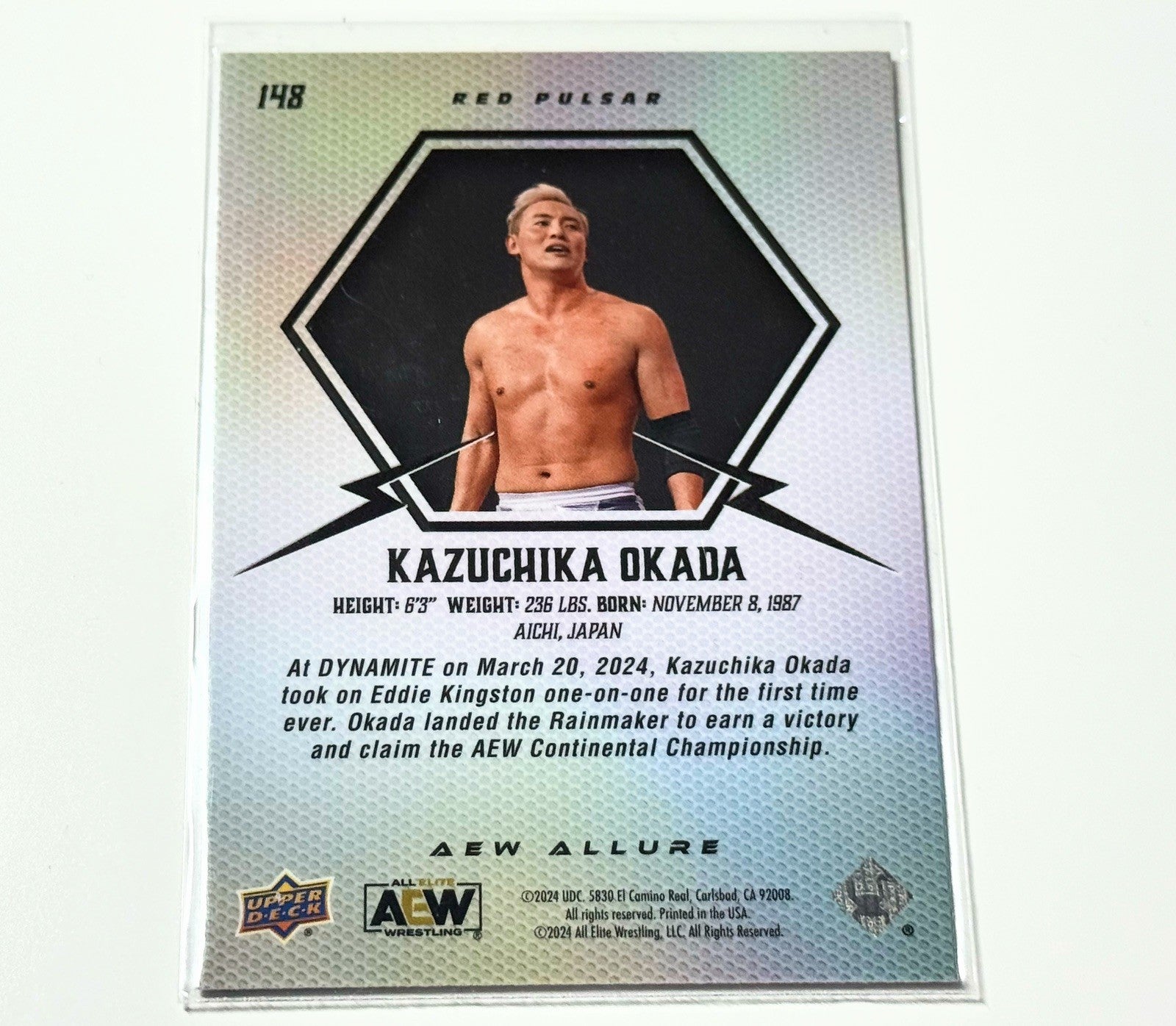 2024 Upper Deck AEW Allure Kazuchika Okada Horizontal Base Card #148