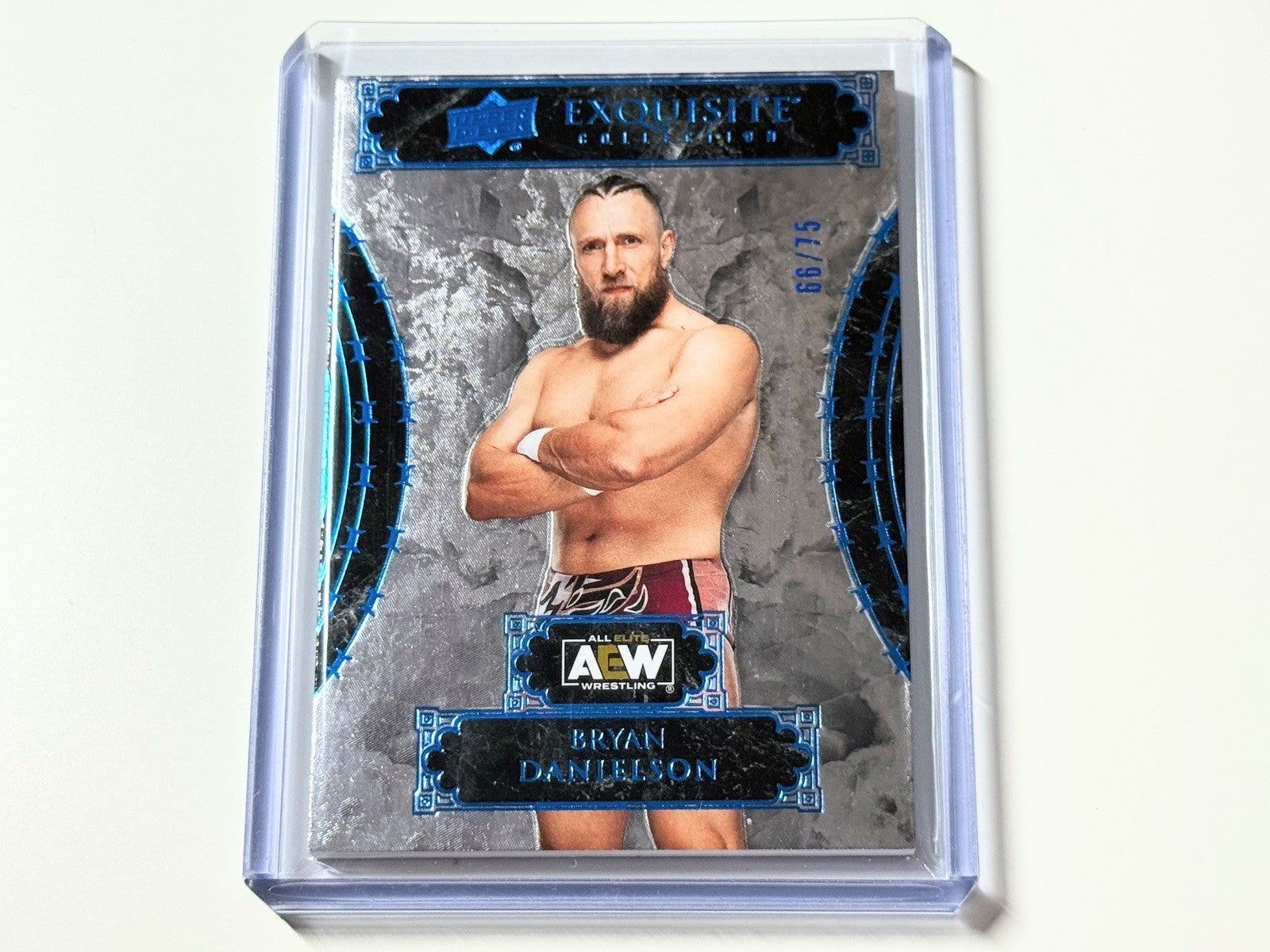 2024 Upper Deck AEW Black Diamond Bryan Danielson Exquisite Collection Blue /75 Card #4