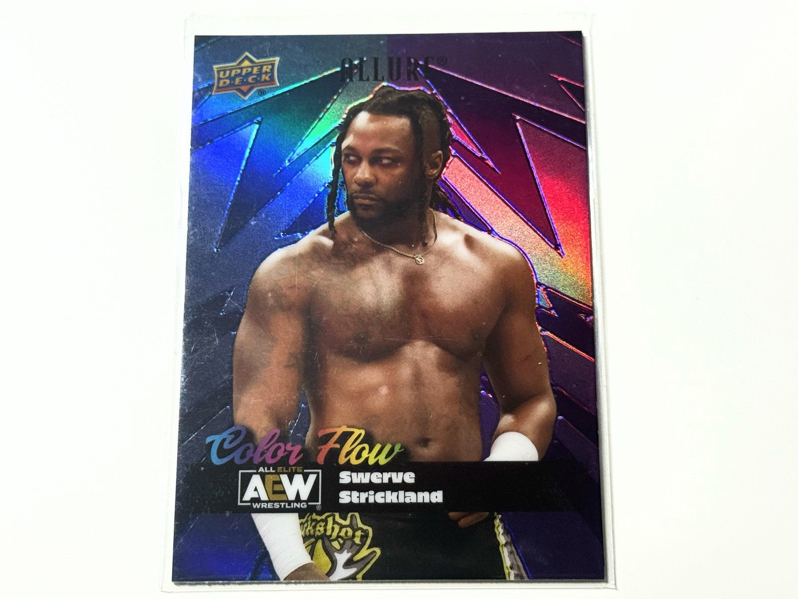 2024 Upper Deck AEW Allure Swerve Strickland Blue Purple Color Flow Card CF-11