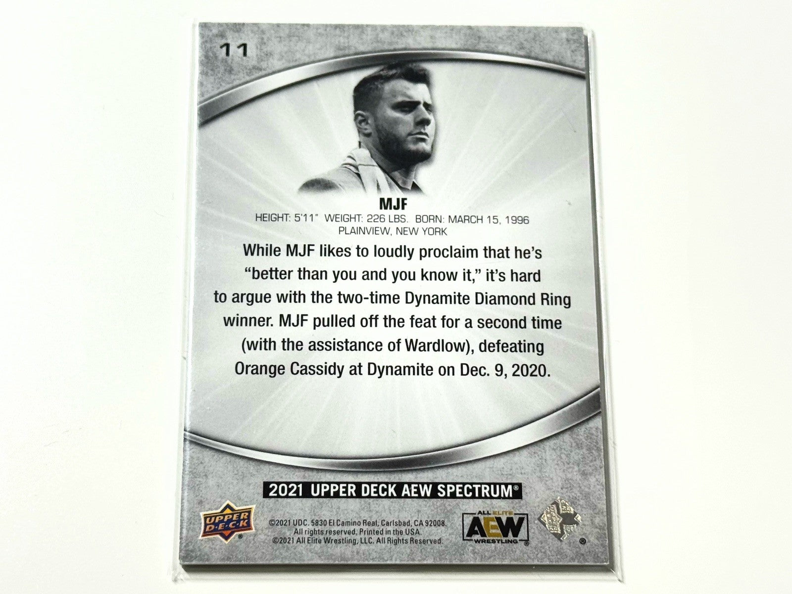 2021 Upper Deck AEW Spectrum MJF Base Card #11