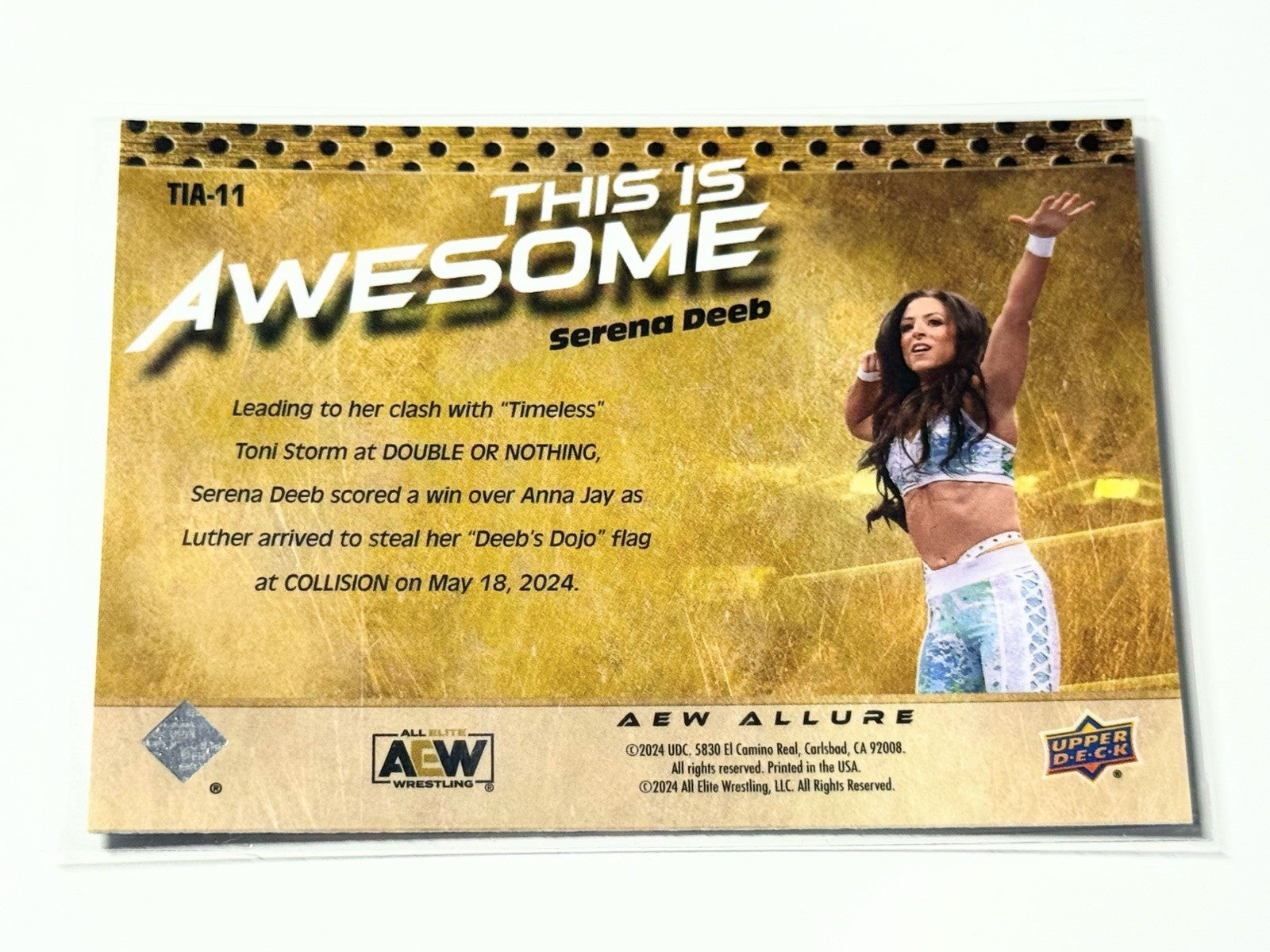 2024 Upper Deck AEW Allure Serena Deeb This Is Awesome Card TIA-11