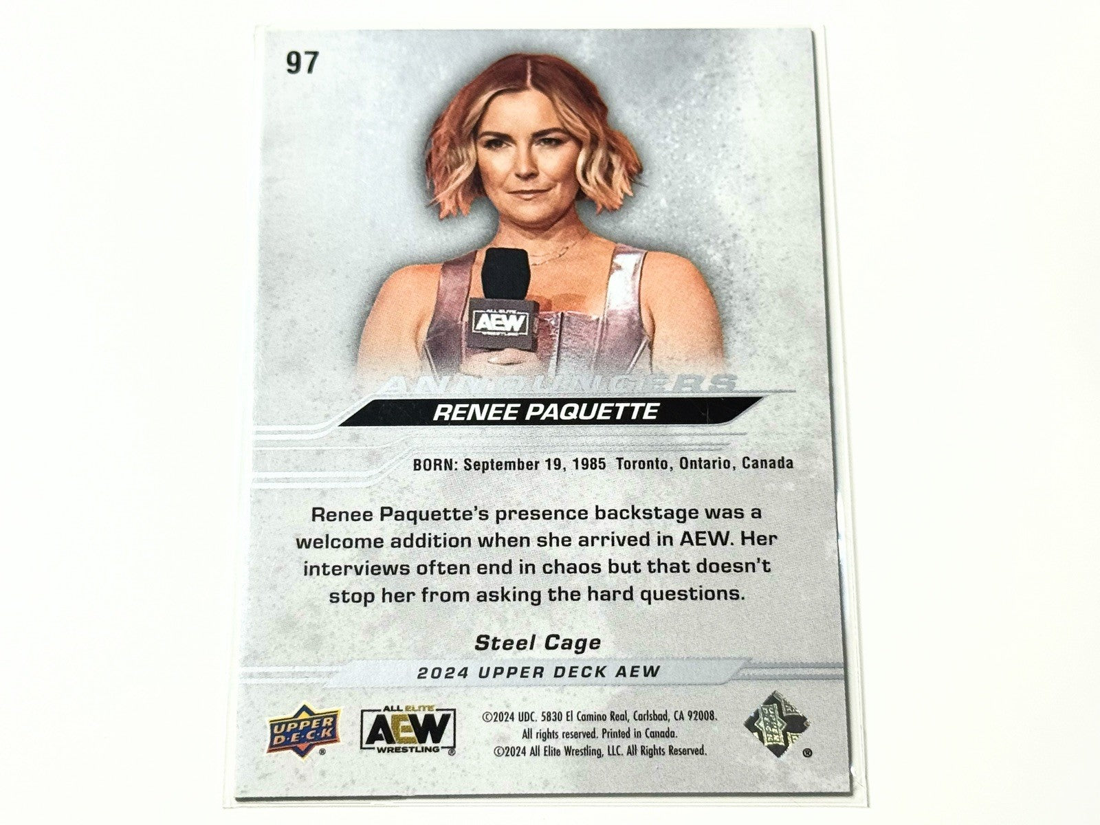 2024 Upper Deck AEW Flagship Renee Paquette Steel Cage /249 Card #97