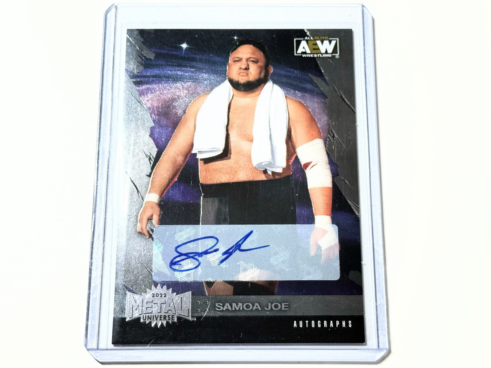2022 Skybox AEW Metal Universe Samoa Joe Autographed Card #100