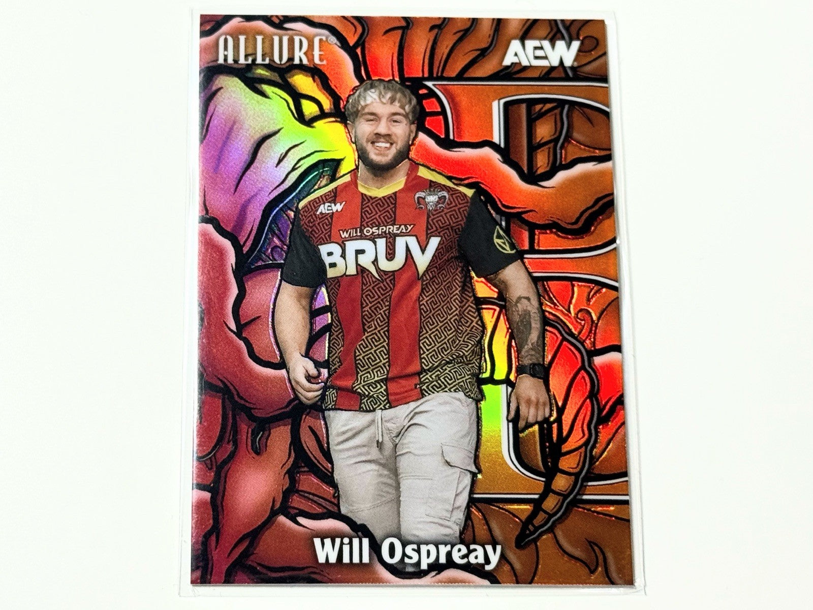 2026 Upper Deck AEW Allure Will Ospreay Red Orange Color Flow Card CF-15