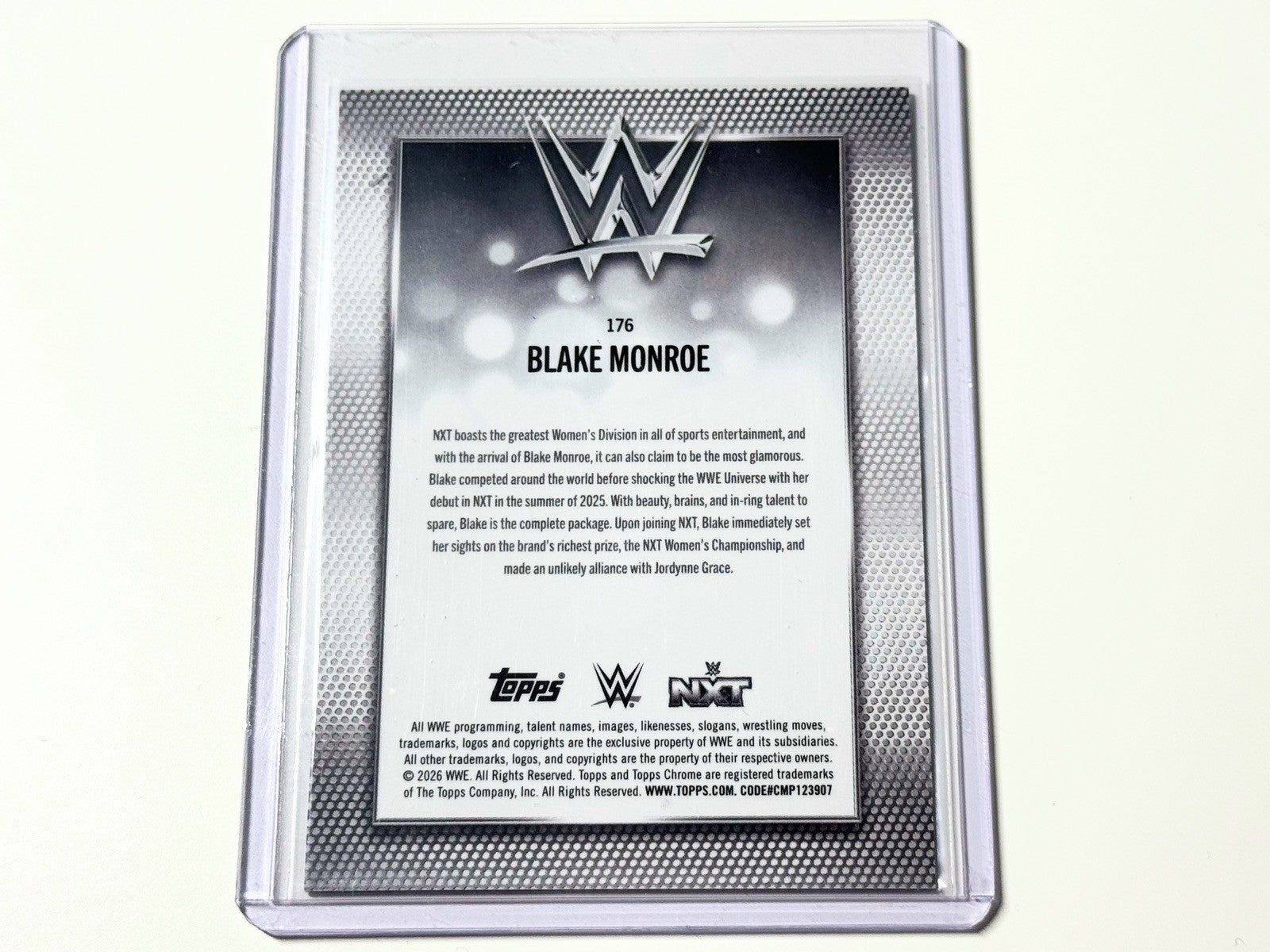 2026 Topps Chrome WWE NXT Blake Monroe Gold Parallel /50 Card #176