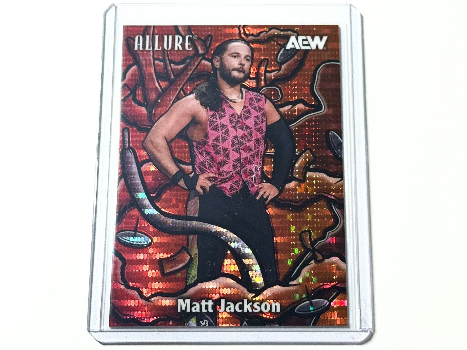 2026 Upper Deck AEW Allure Matt Jackson Red Orange Spectrum /299 Color Flow Card CF-10