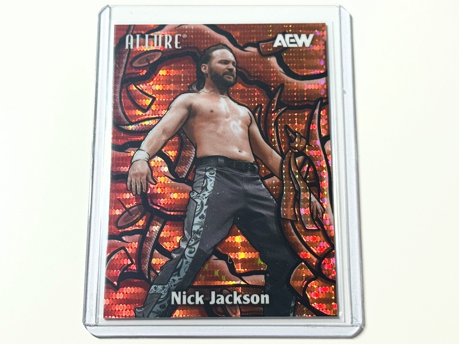 2026 Upper Deck AEW Allure Nick Jackson Red Orange Spectrum /299 Color Flow Card CF-11