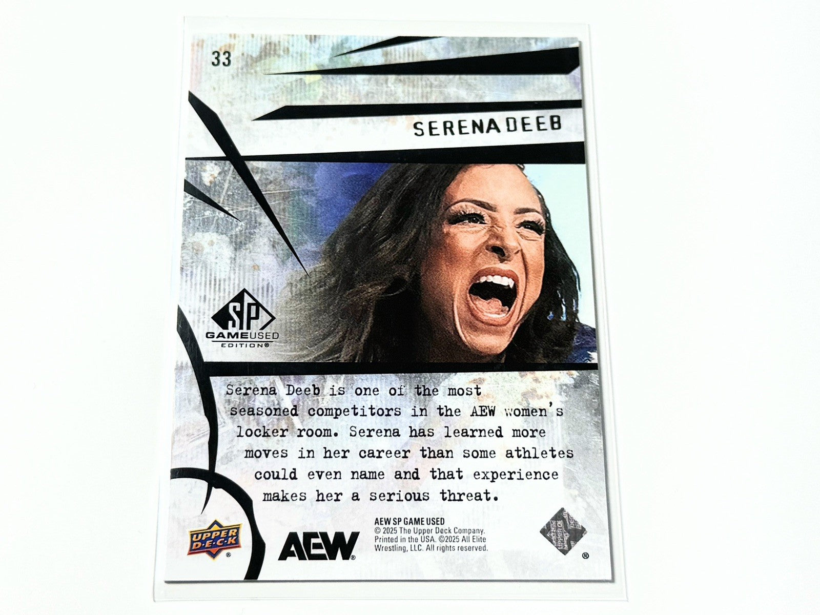 2025 Upper Deck AEW SP Game Used Serena Deeb Base Card #33