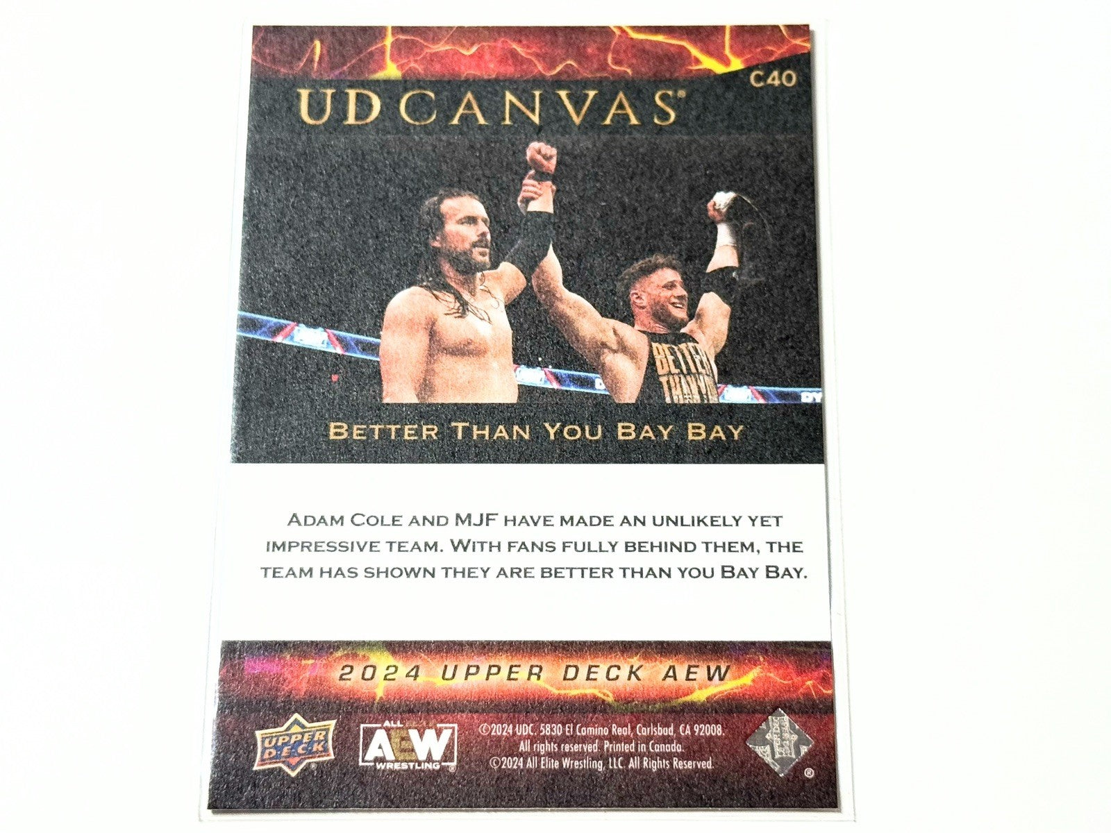 2024 Upper Deck AEW Flagship Better Than You Baybay UD Canvas Card C40