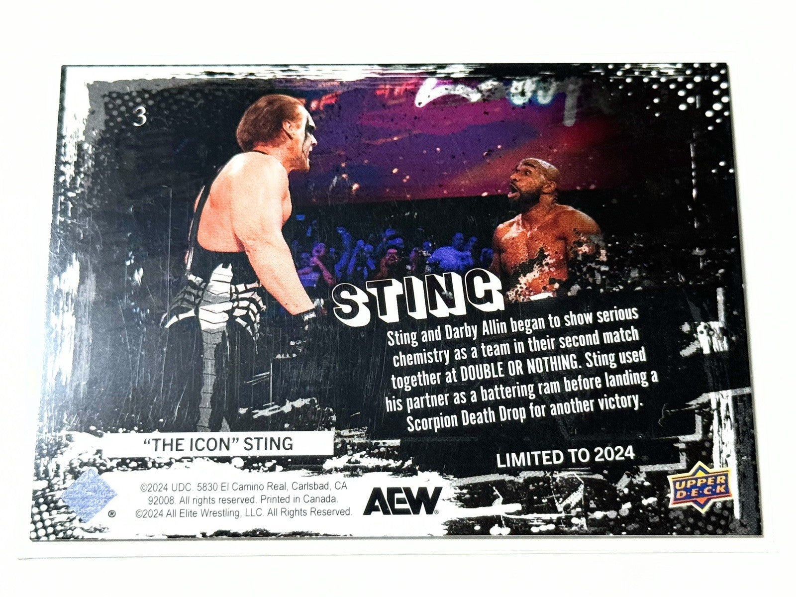 2024 Upper Deck AEW The Icon Sting Weekly e-Pack Card #3
