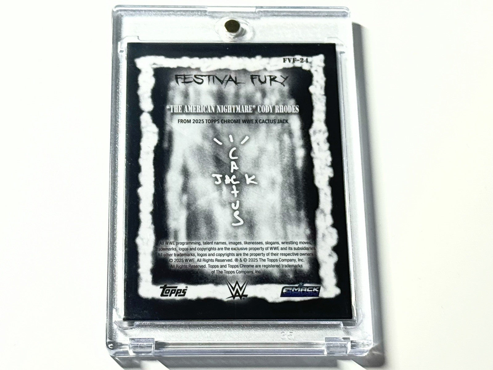 2025 Topps Chrome WWE Cactus Jack Cody Rhodes Festival Fury /25 Card FVF-24
