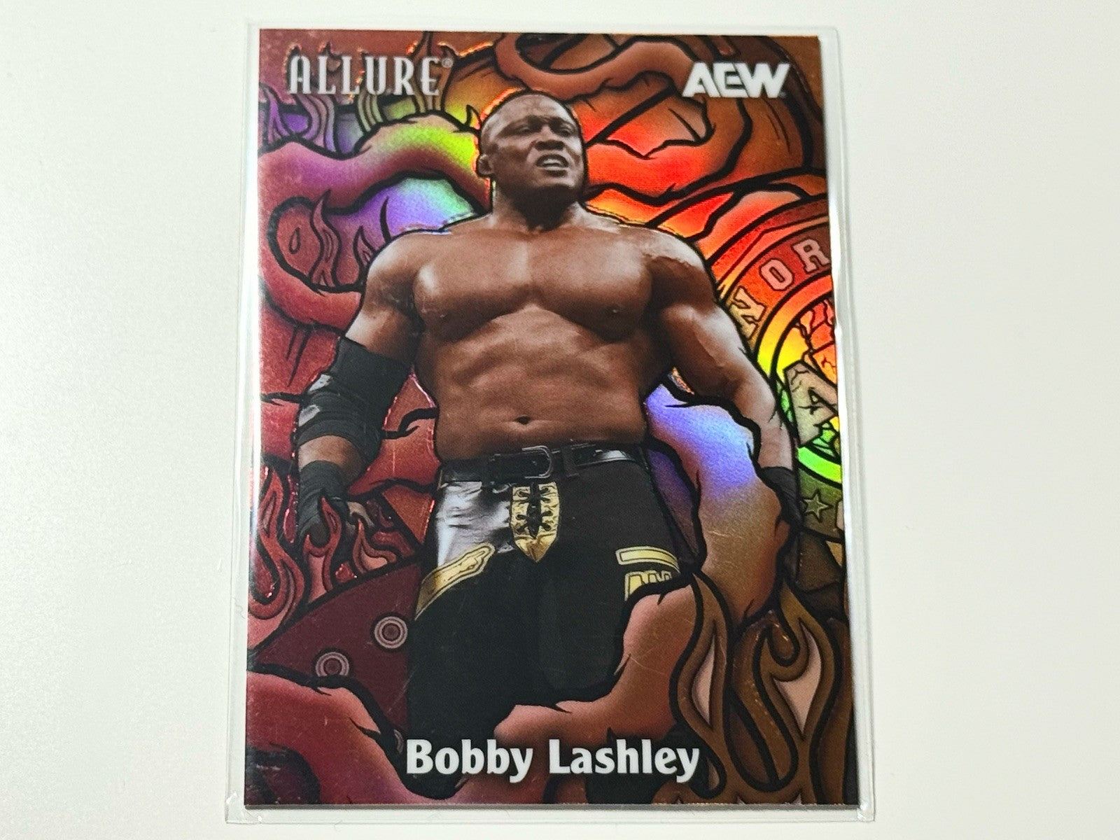 2026 Upper Deck AEW Allure Bobby Lashley Red Orange Color Flow Card CF-12