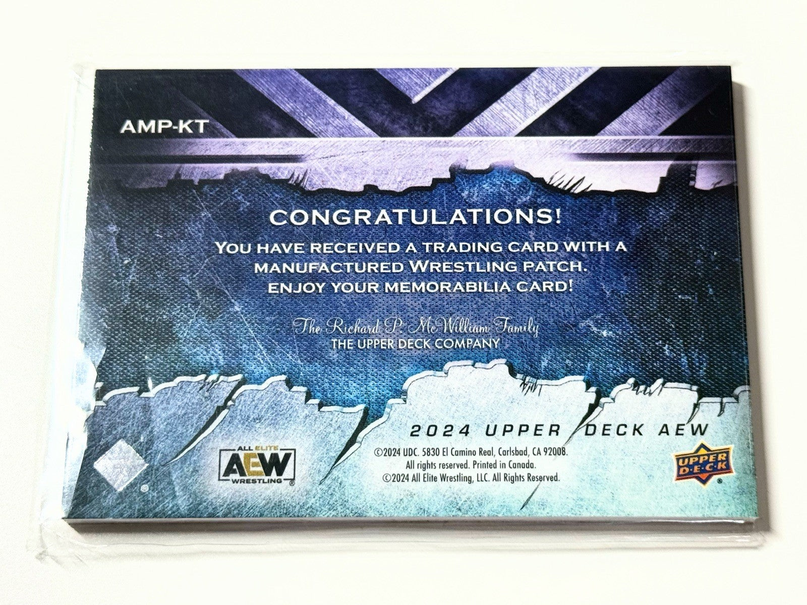 2024 Upper Deck AEW Flagship Konosuke Takeshita Manufactured Patch Card AMP-KT
