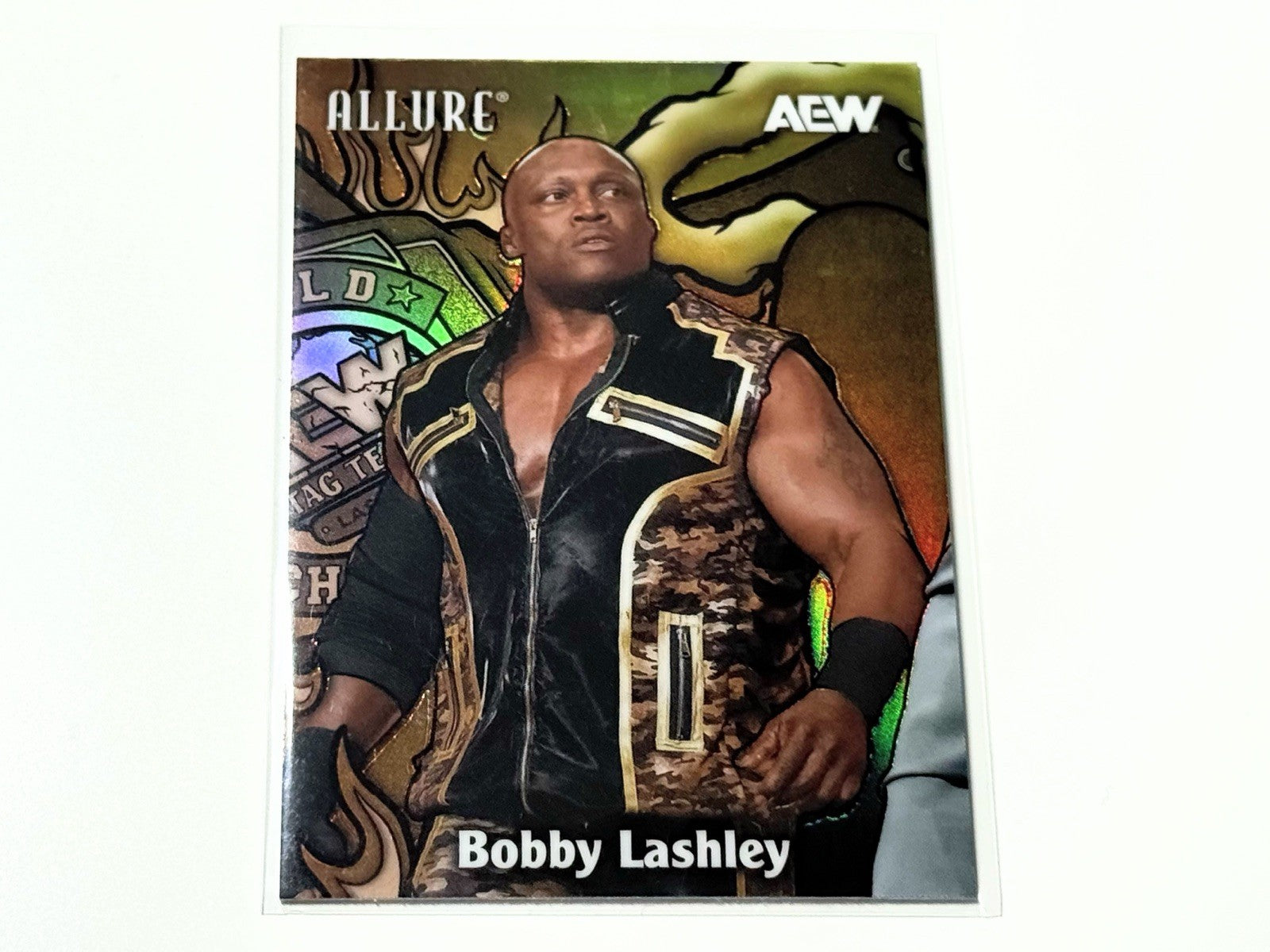 2026 Upper Deck AEW Allure Bobby Lashley Orange Yellow Color Flow Card CF-12