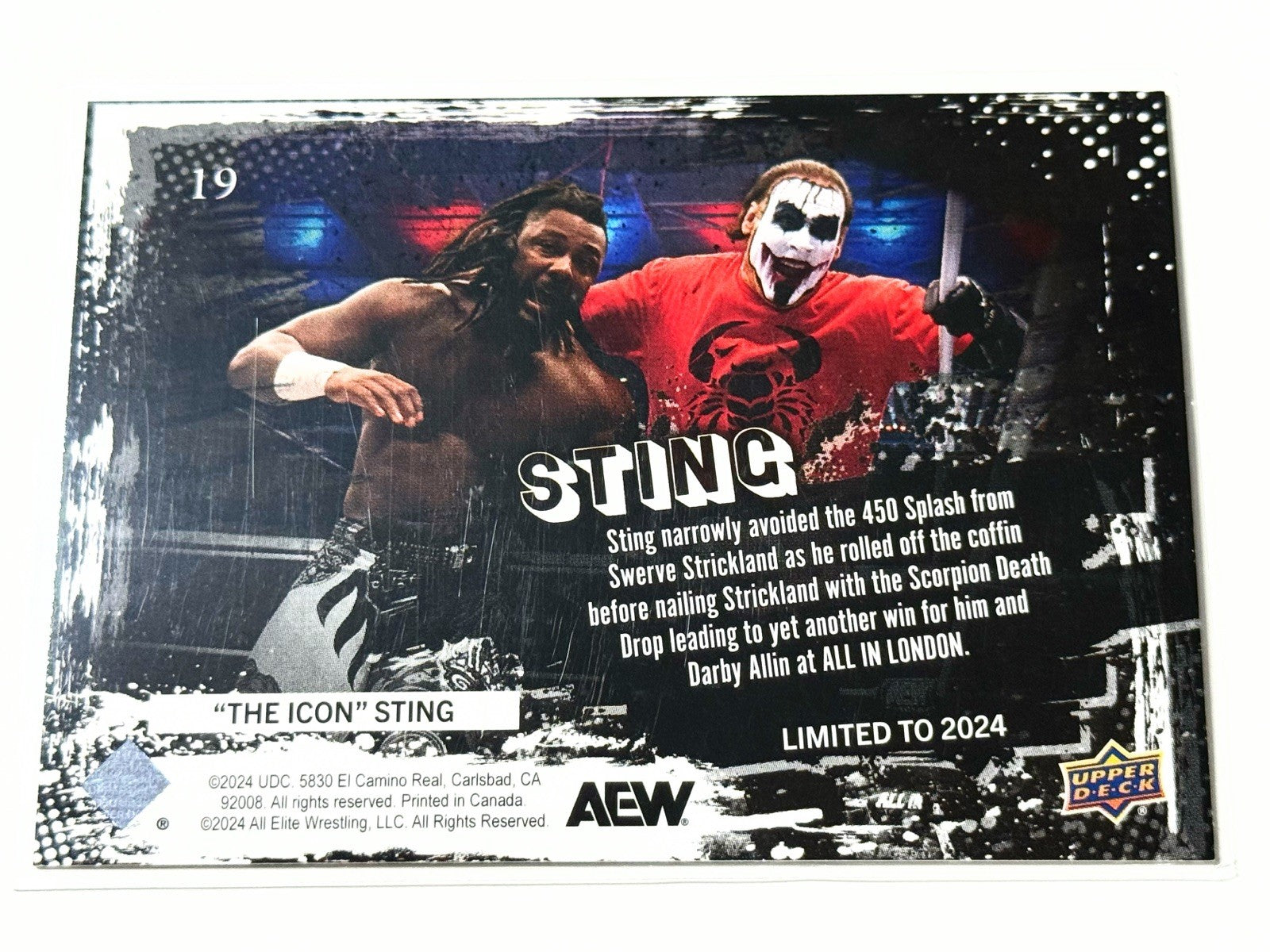 2024 Upper Deck AEW The Icon Sting Weekly e-Pack Card #19