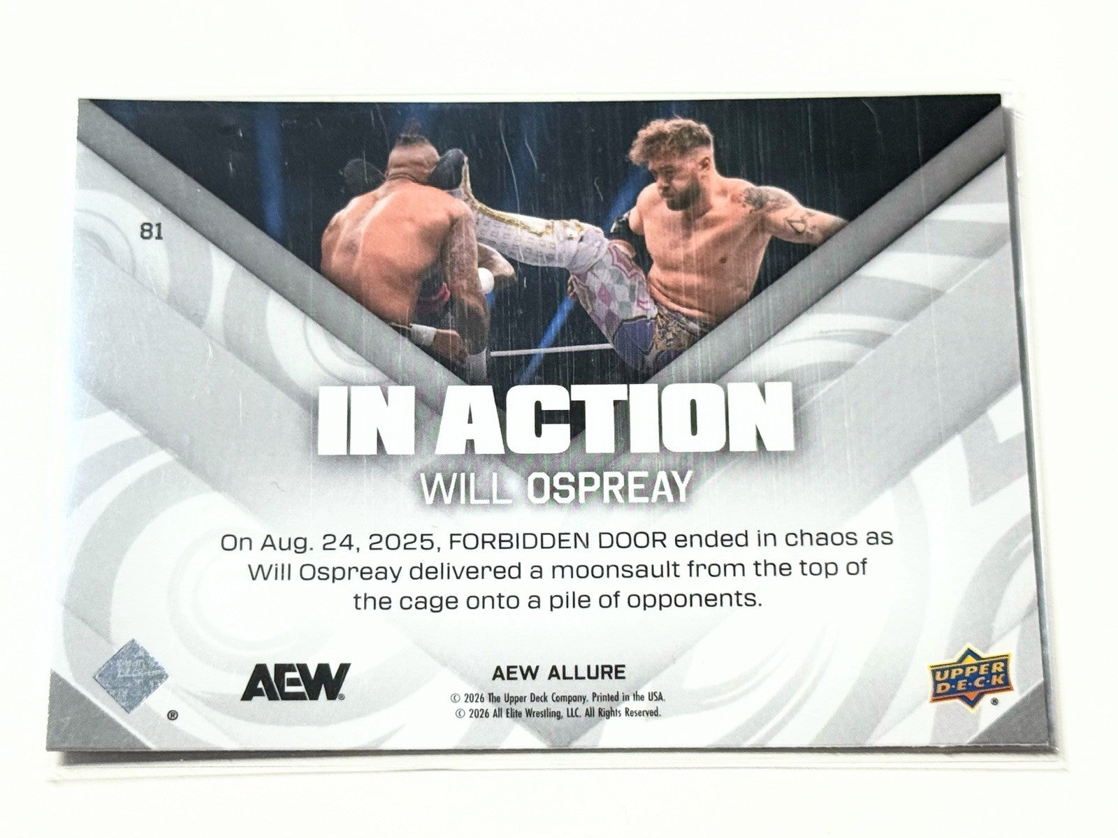 2026 Upper Deck AEW Allure Will Ospreay In Action Card #81