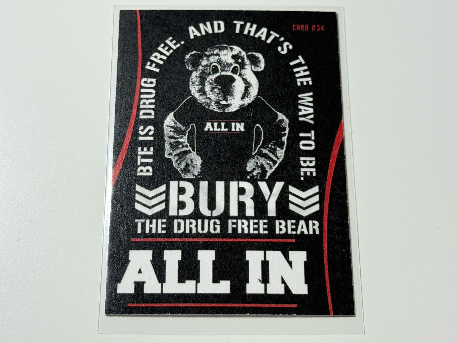 2018 AEW Highspots All In 2018 Bury The Drug Free Bear Base Card #34