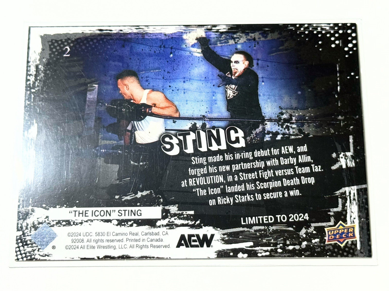 2024 Upper Deck AEW The Icon Sting Weekly e-Pack Card #2
