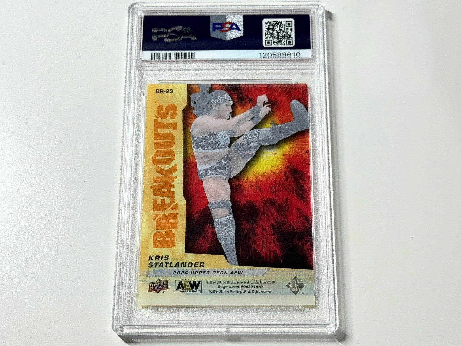 2024 Upper Deck AEW Flagship Kris Statlander Breakouts /49 PSA 9 Card BR-23