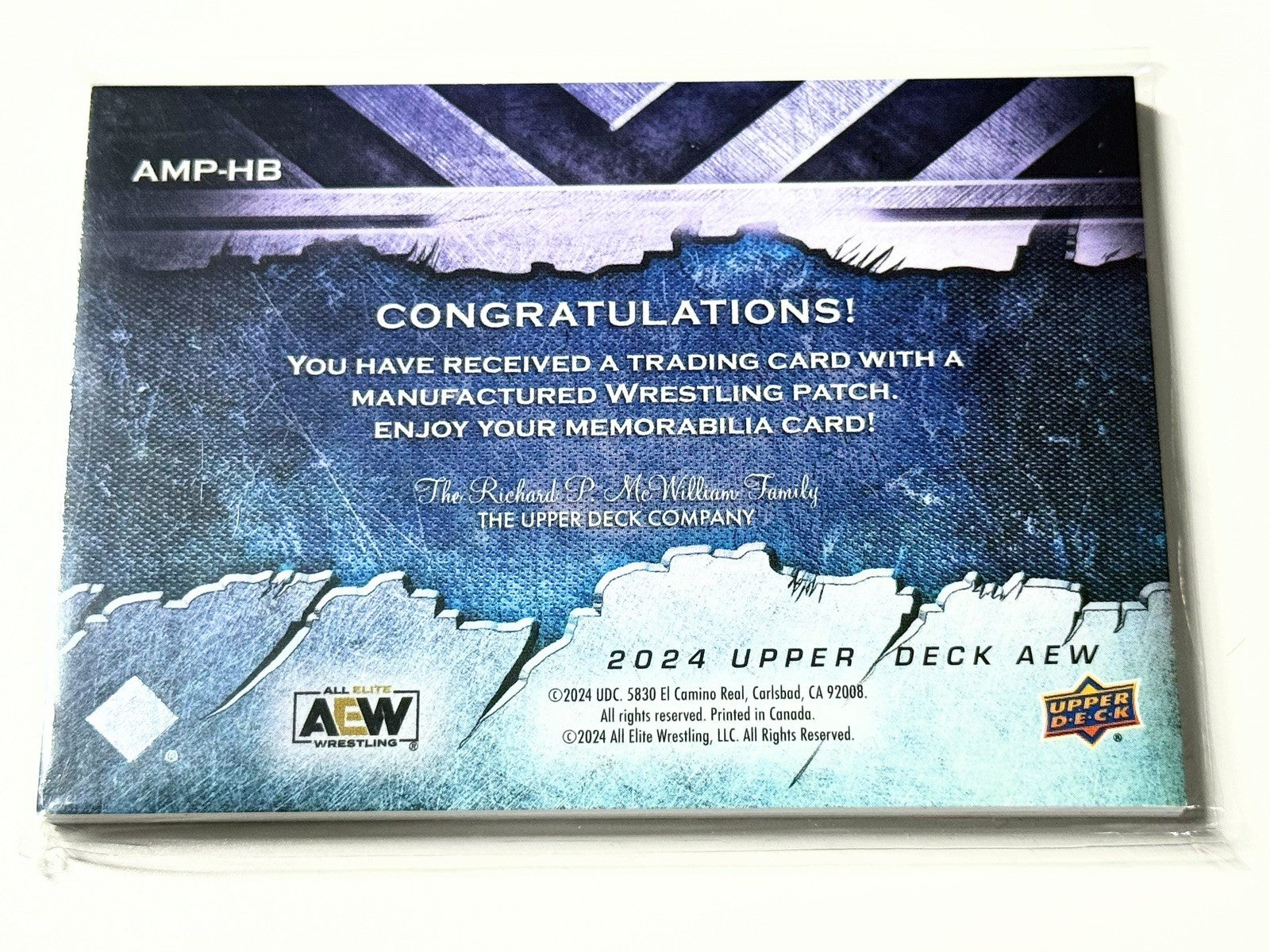 2024 Upper Deck AEW Flagship House of Black Manufactured Patch Card AMP-HB