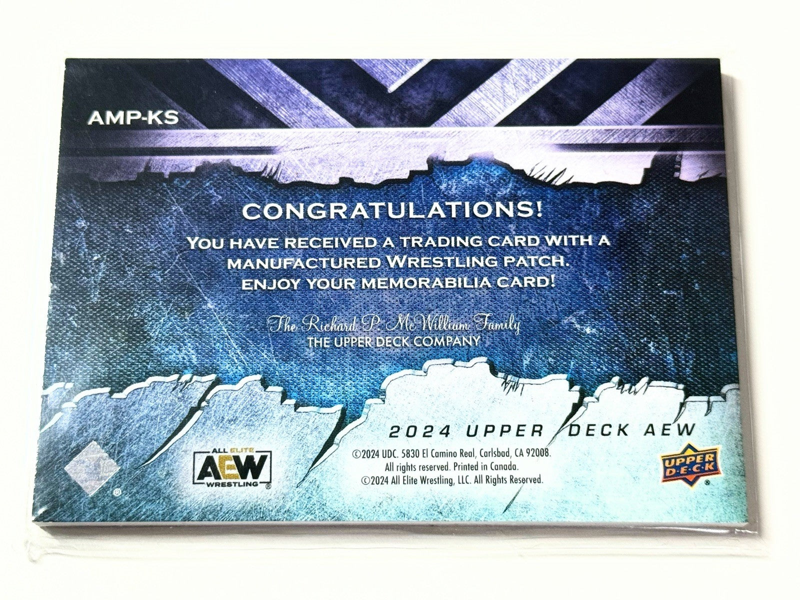 2024 Upper Deck AEW Flagship Kris Statlander Manufactured Patch Card AMP-KS