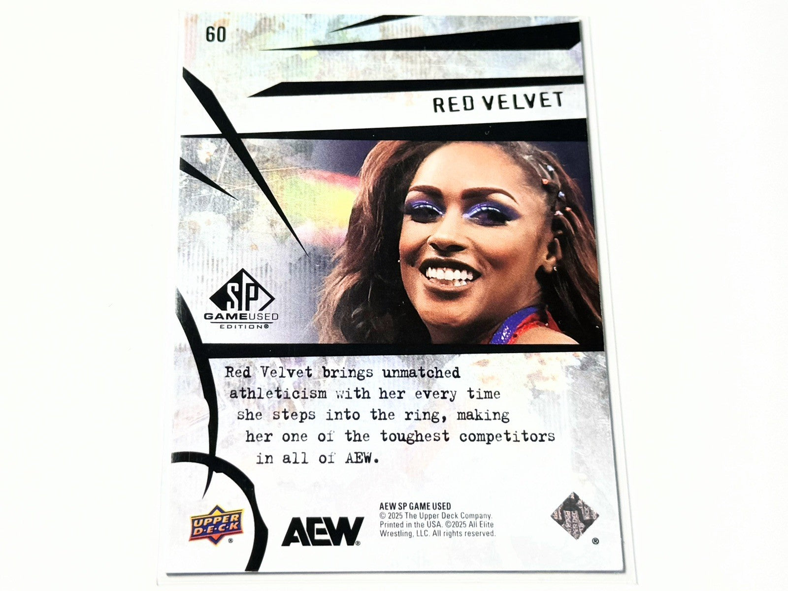 2025 Upper Deck AEW SP Game Used Red Velvet Base Card #60