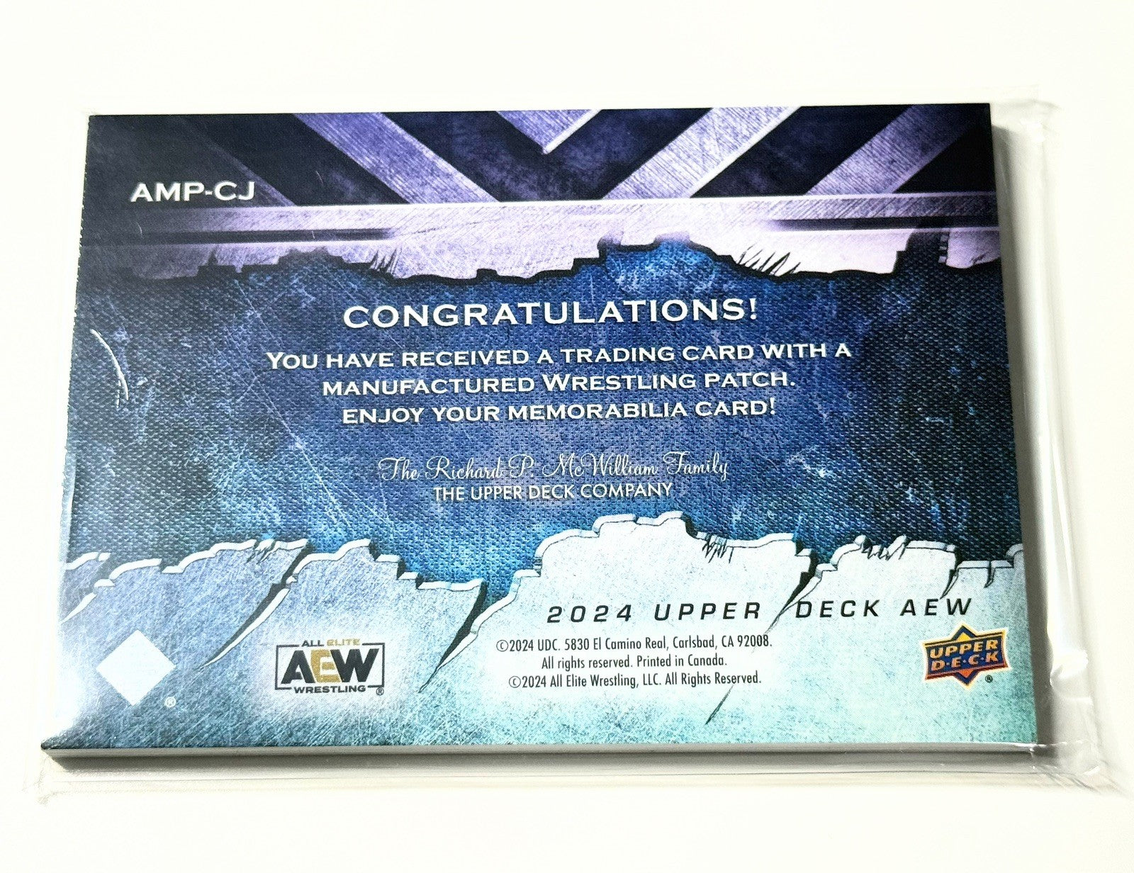 2024 Upper Deck AEW Flagship Chris Jericho Manufactured Patch Card AMP-CJ