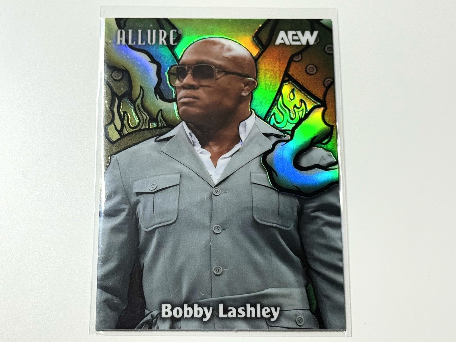 2026 Upper Deck AEW Allure Bobby Lashley Yellow Green Color Flow Card CF-12
