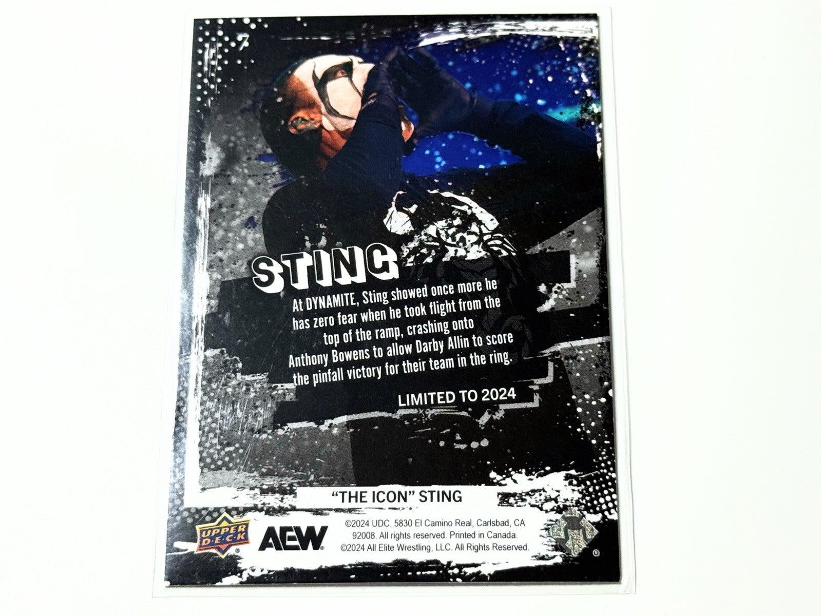 2024 Upper Deck AEW The Icon Sting Weekly e-Pack Card #7