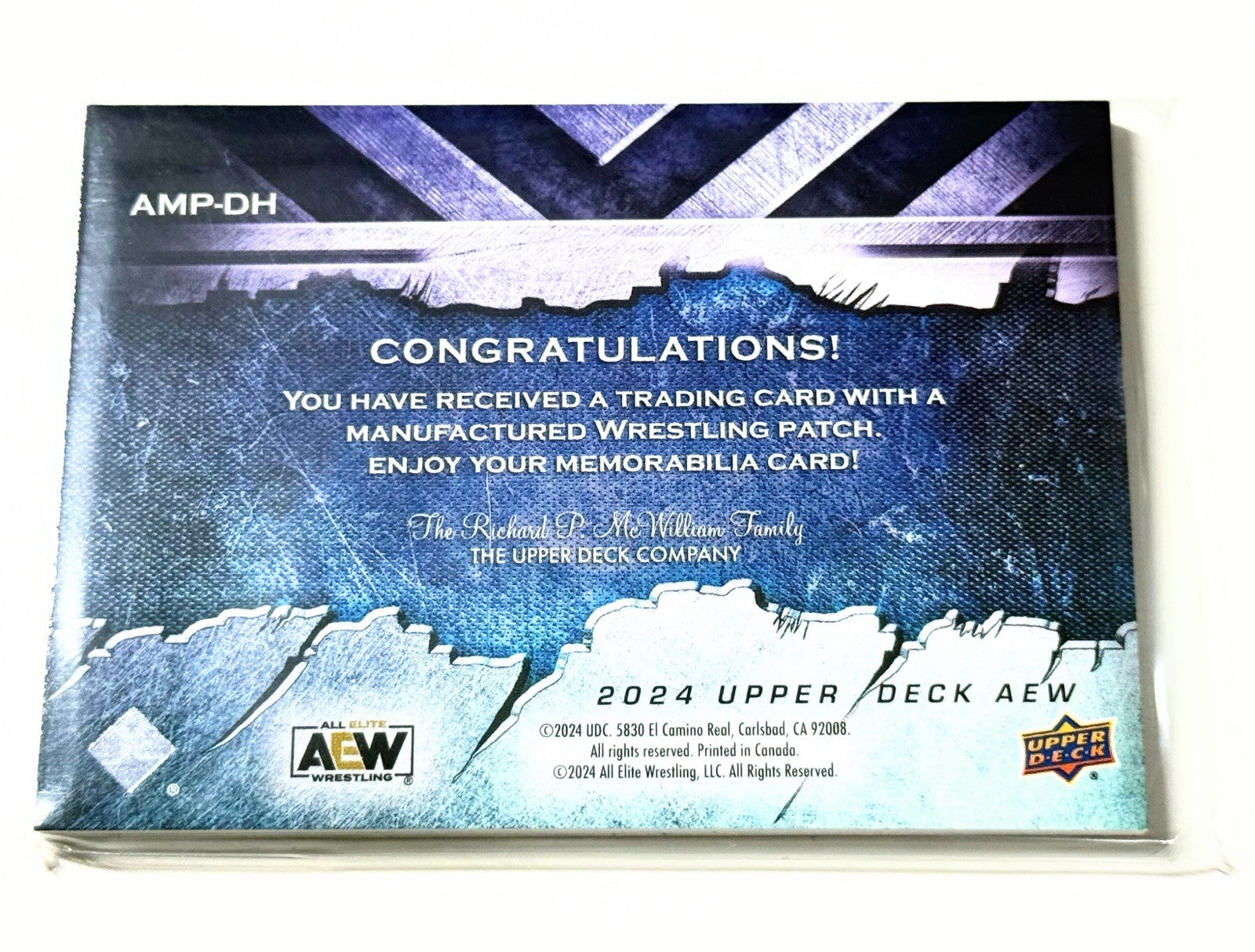 2024 Upper Deck AEW Flagship Danhausen Manufactured Patch Card AMP-DH