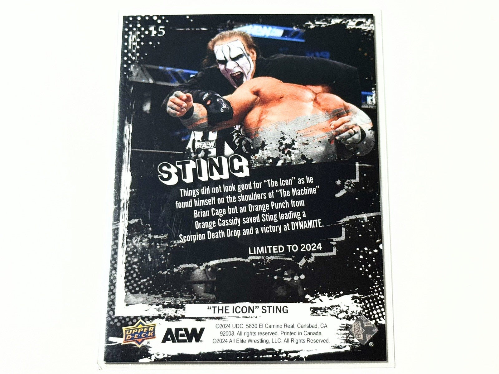 2024 Upper Deck AEW The Icon Sting Weekly e-Pack Card #15