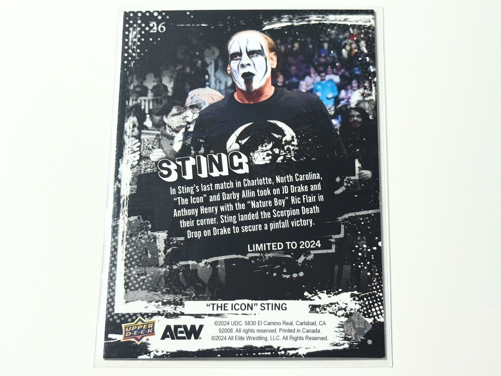 2024 Upper Deck AEW The Icon Sting Weekly e-Pack Card #26