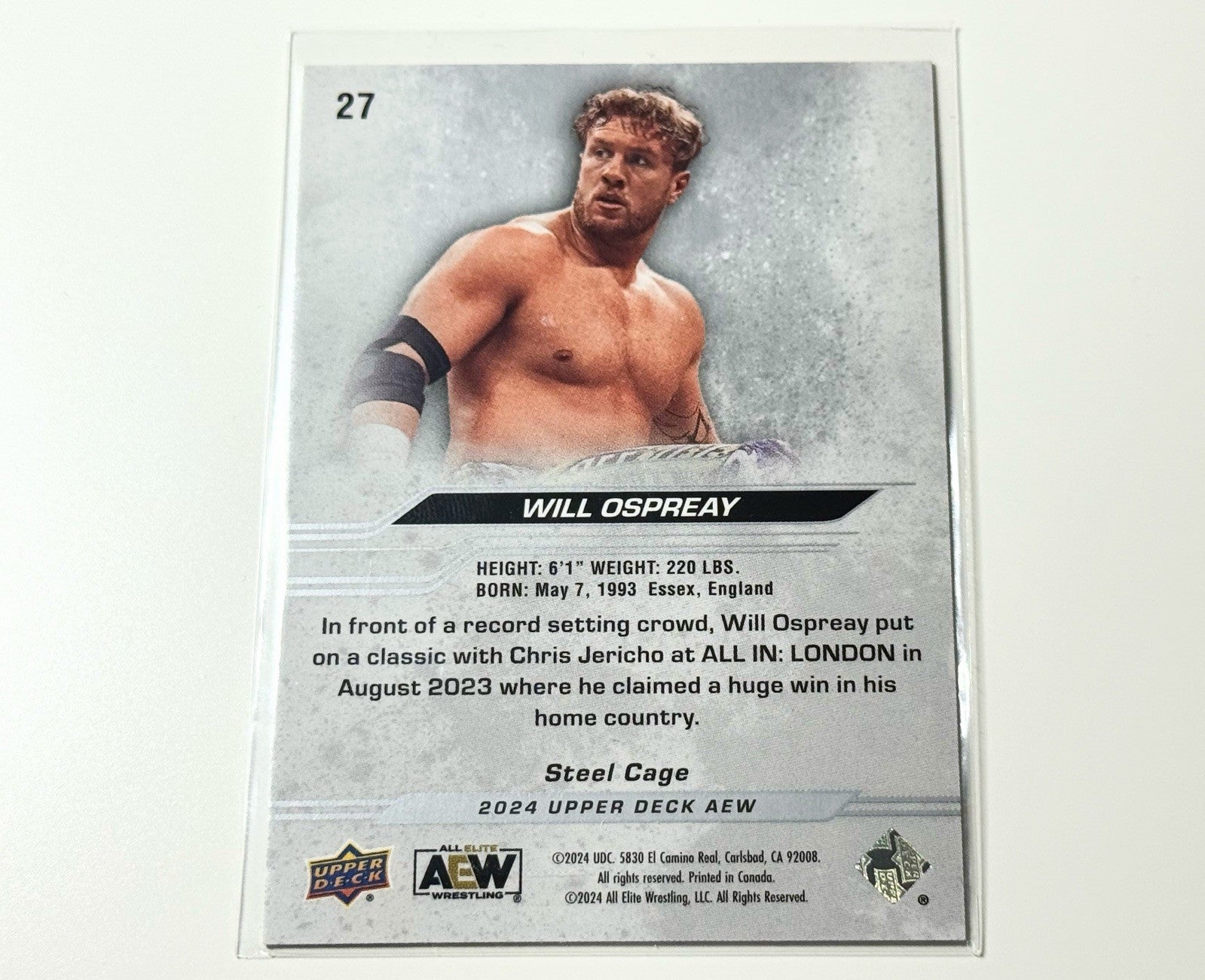 2024 Upper Deck AEW Flagship Will Ospreay Steel Cage /249 Card #27