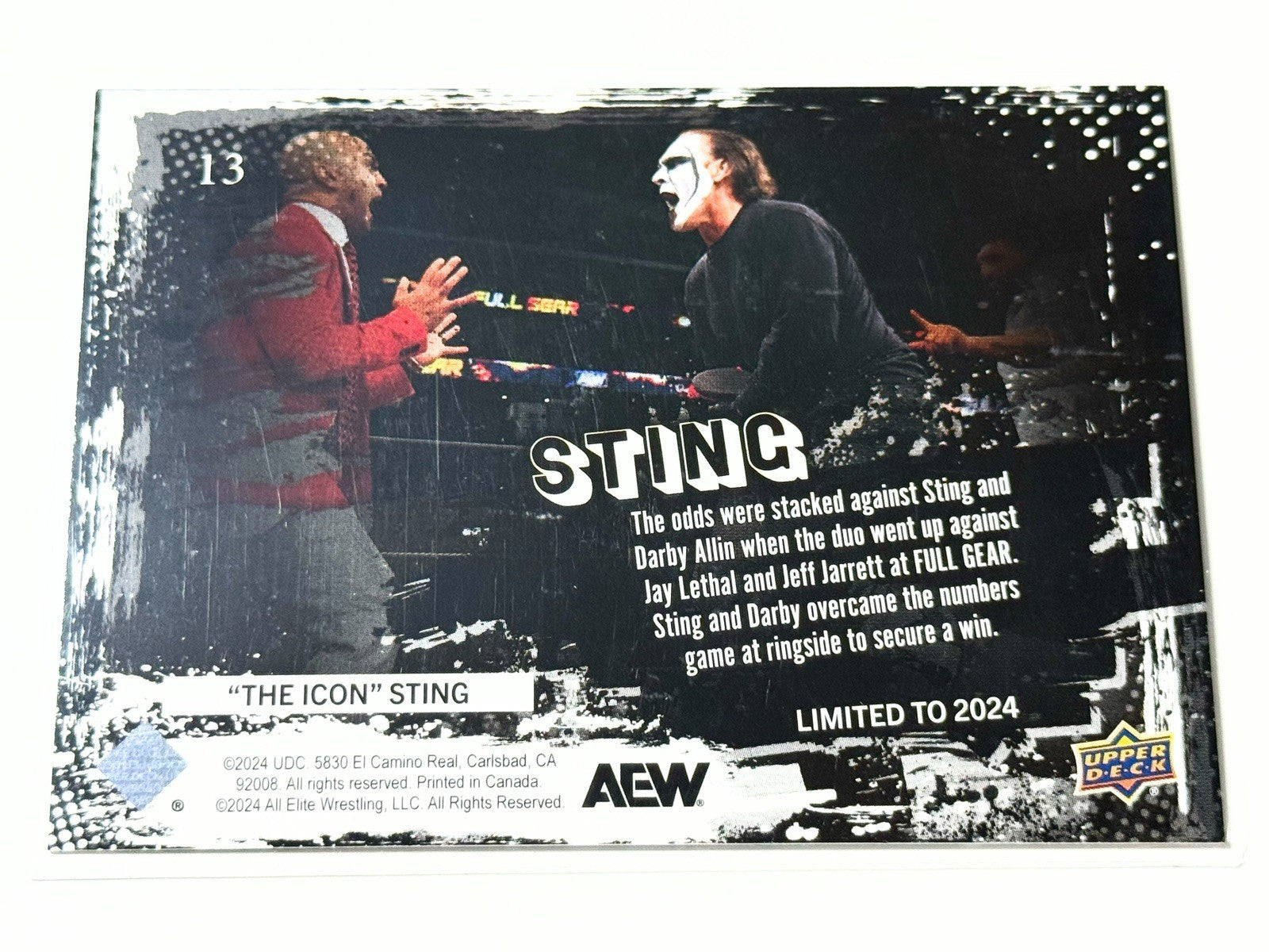 2024 Upper Deck AEW The Icon Sting Weekly e-Pack Card #13