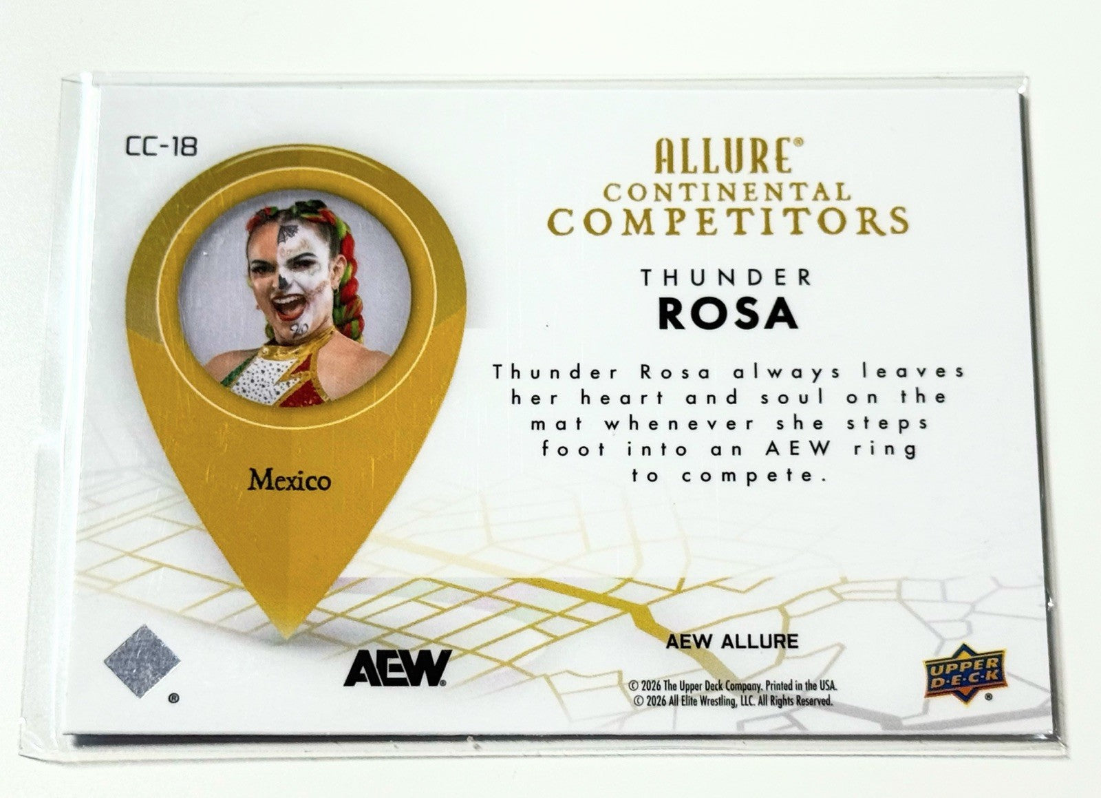 2026 Upper Deck AEW Allure Thunder Rosa Continental Competitors Card CC-18