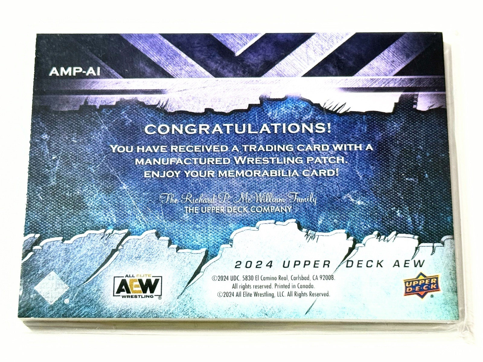 2024 Upper Deck AEW Flagship Saraya Manufactured Patch Card AMP-AI
