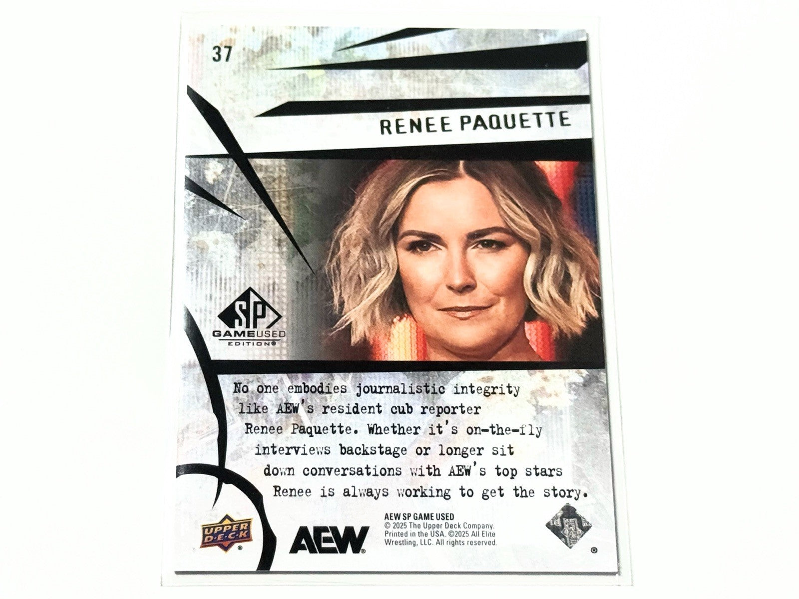 2025 Upper Deck AEW SP Game Used Renee Paquette Base Card #37