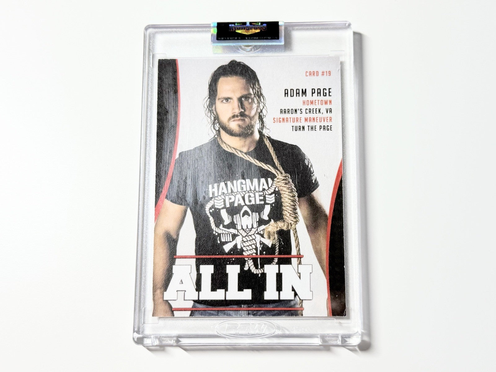 2018 AEW Highspots All In 2018 Hangman Adam Page Autographed Card #19