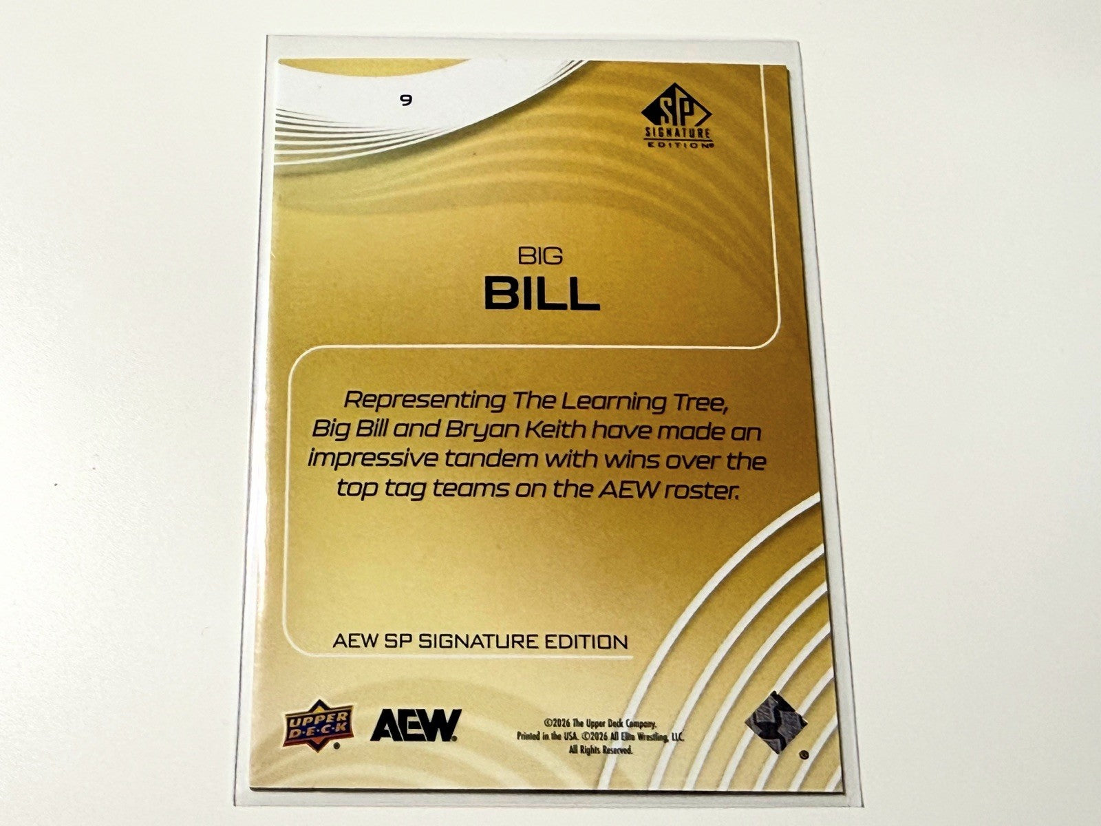 2026 Upper Deck AEW SP Signature Edition Big Bill /249 Card #9