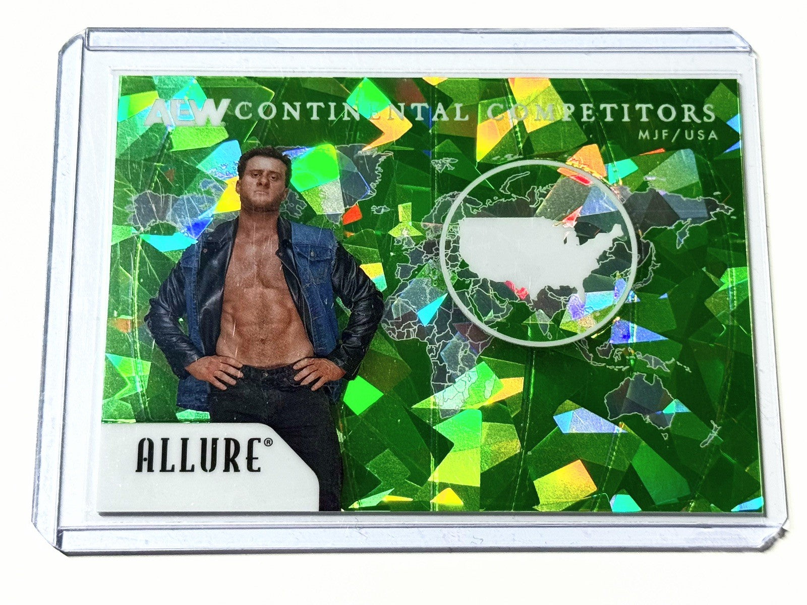 2026 Upper Deck AEW Allure MJF Continental Competitors Green /99 Card CC-2