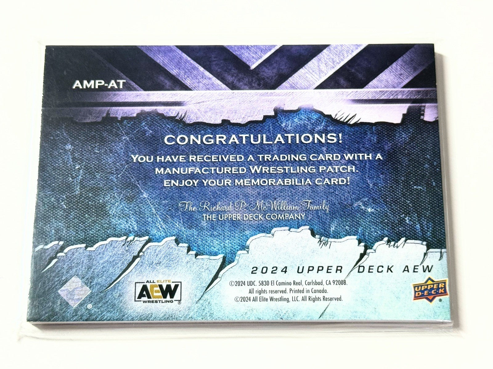 2024 Upper Deck AEW Flagship Athena Manufactured Patch Card AMP-AT