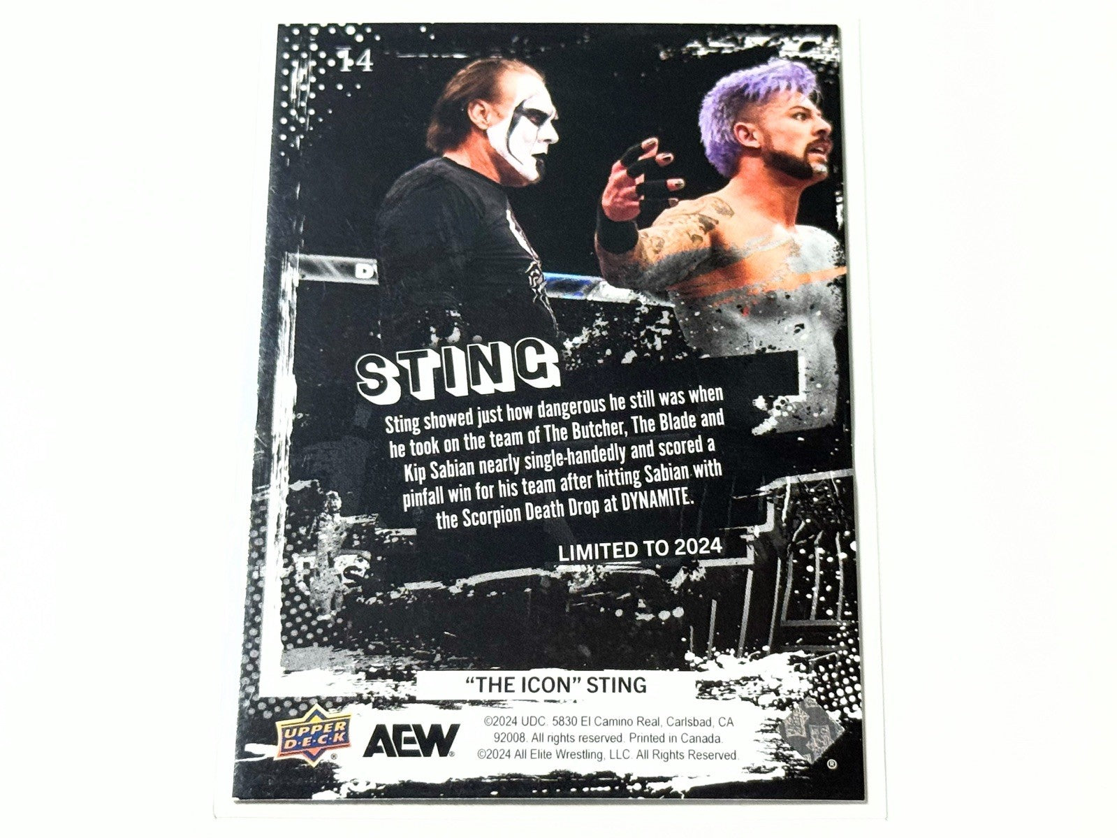 2024 Upper Deck AEW The Icon Sting Weekly e-Pack Card #14