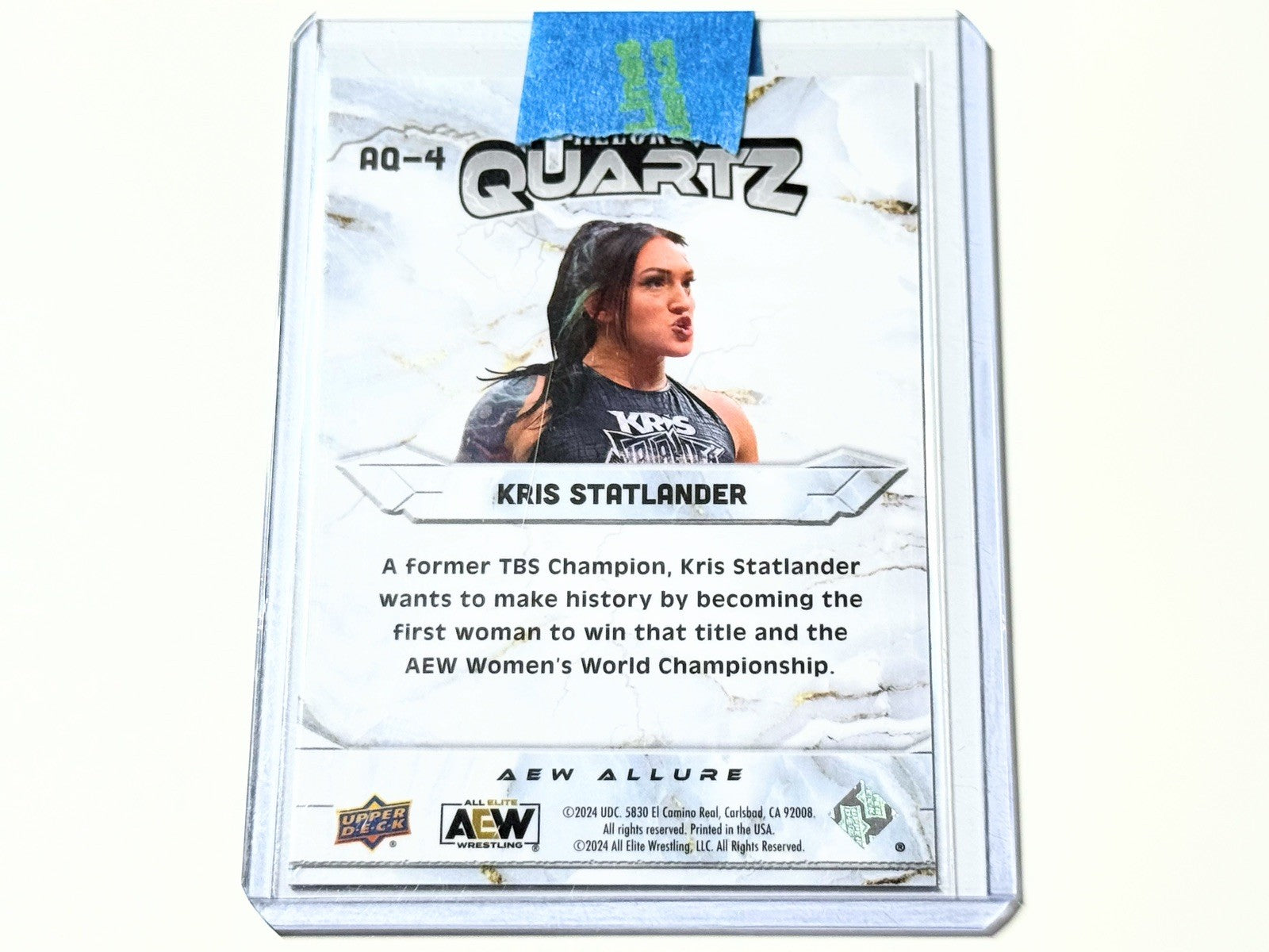 2024 Upper Deck AEW Allure Kris Statlander Quartz Card AQ-4