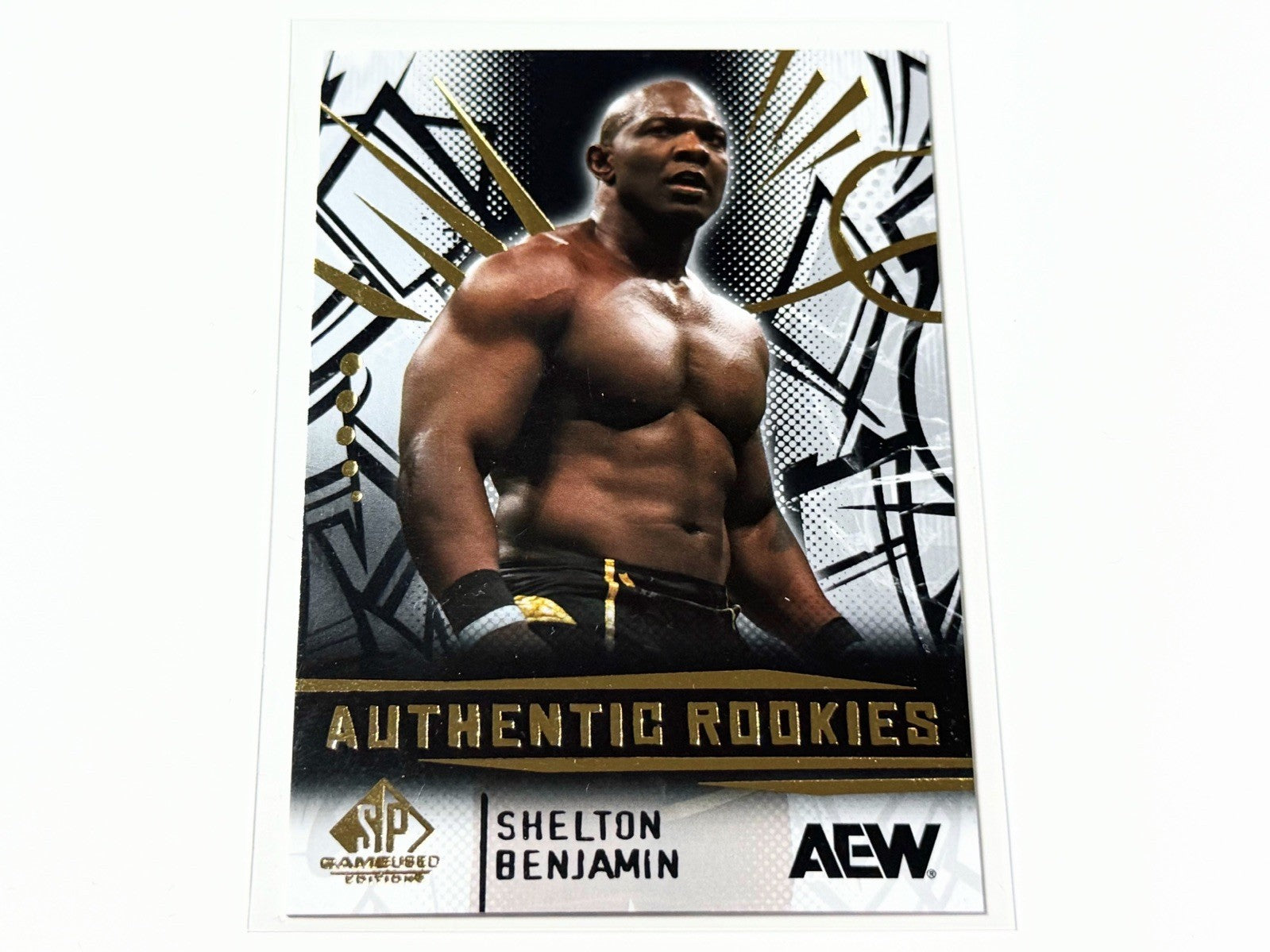2025 Upper Deck AEW SP Game Used Shelton Benjamin Authentic Rookie Base Card #92