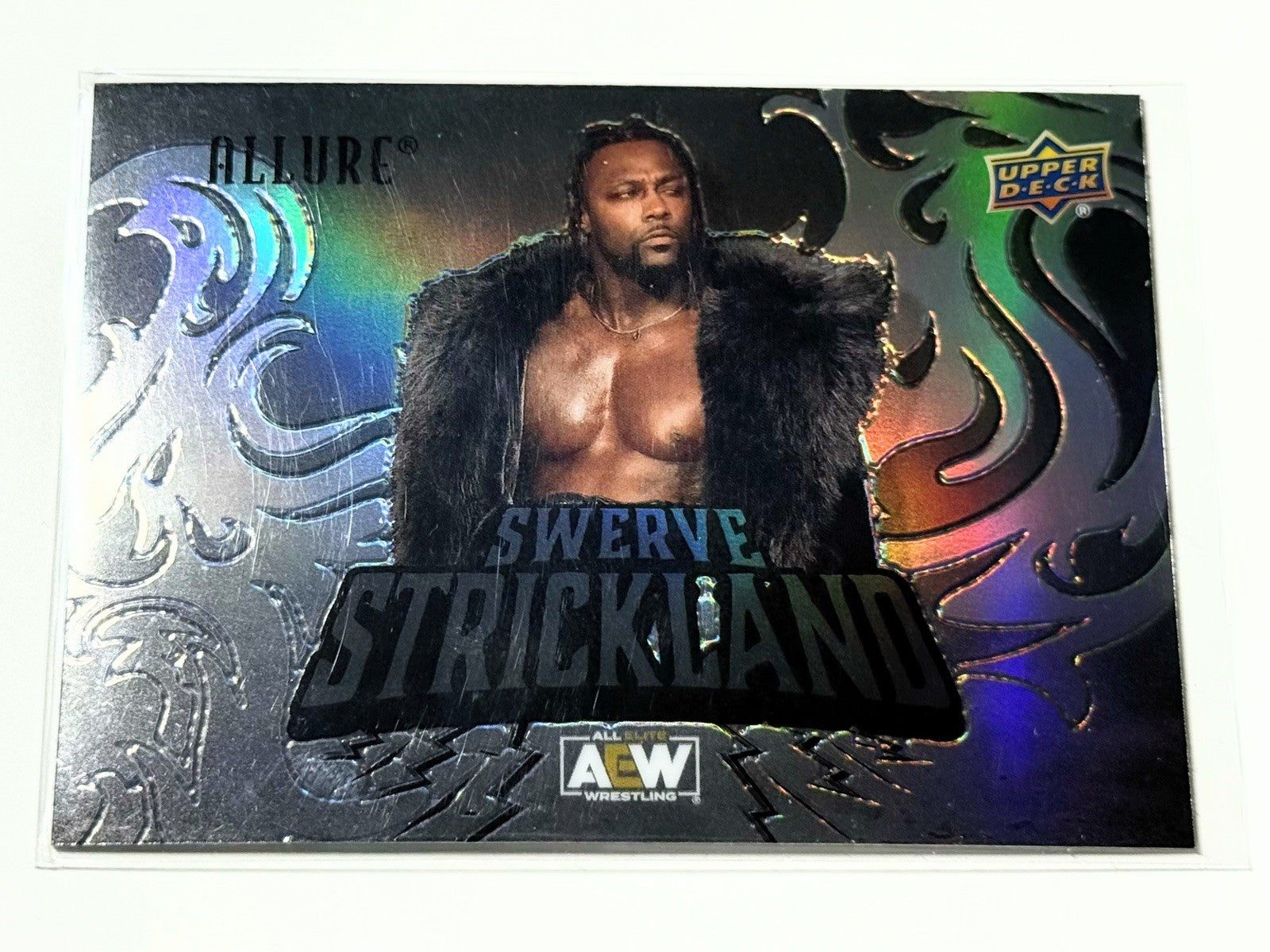 2024 Upper Deck AEW Allure Swerve Strickland Black Rainbow Horizontal Card #133